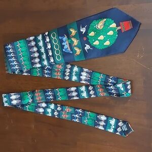 St Nick's Tie Store Christmas Carol Twelve Days of Christmas Themed Necktie Vtg